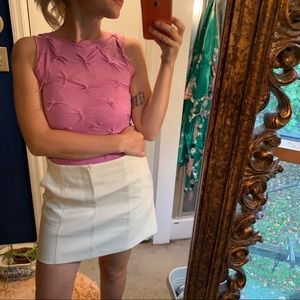 Heyne Bogut Designer Dyed Pink fringe tassel top